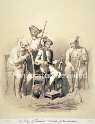 /data/Original Prints/Portraiture, Portraits, Occupations, Trades and Professions, People/THE KING OF GWALIOR AND SOME OF HIS COURTIERS.jpg